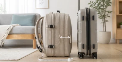 機内持ち込み用バックパックは拡張後サイズまで確認 20→26Lの新作から学ぶ選び方