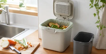 卓上コンポスト容器は捨てる頻度から決める　通気・ふた・袋の掛け方を確認
