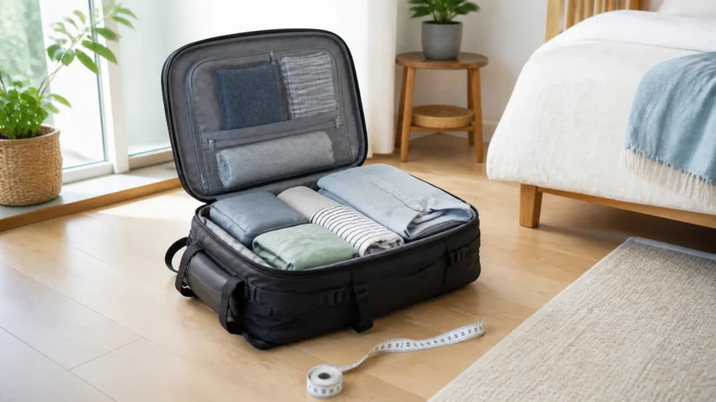 スーツケースのように開く旅行用バックパックが登場｜機内持ち込みで先に測る3か所